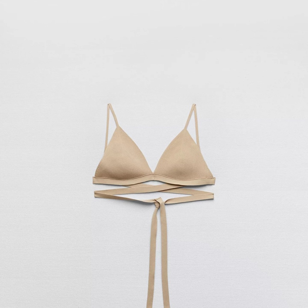 KNOTTED WAIST KNIT BRALETTE